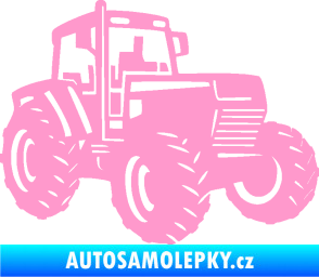 Samolepka Traktor 002 pravá Zetor světle růžová