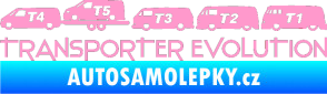 Samolepka Transporter evolution - levá světle růžová