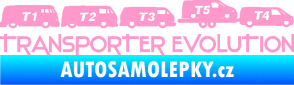 Samolepka Transporter evolution - pravá světle růžová