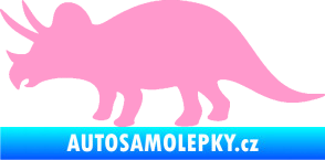 Samolepka Triceratops 001 levá světle růžová