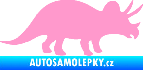 Samolepka Triceratops 001 pravá světle růžová