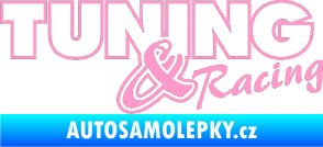 Samolepka Tuning racing obrys světle růžová