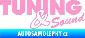 Samolepka Tuning sound světle růžová
