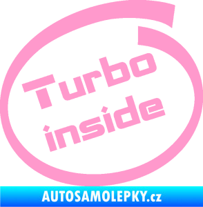 Samolepka Turbo inside světle růžová
