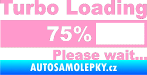 Samolepka Turbo loading světle růžová