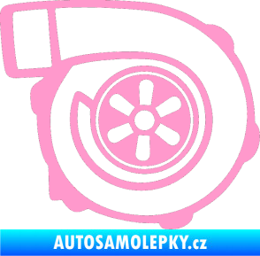 Samolepka Turbo silueta 001  pravá světle růžová