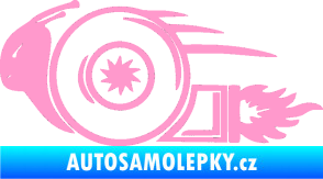 Samolepka Turbo šnek 002 levá světle růžová
