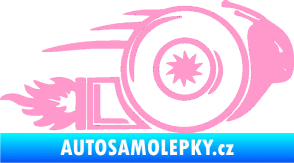 Samolepka Turbo šnek 002 pravá světle růžová