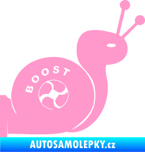 Samolepka Turbo šnek 003 pravá světle růžová