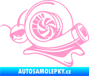 Samolepka Turbo šnek 004 levá světle růžová