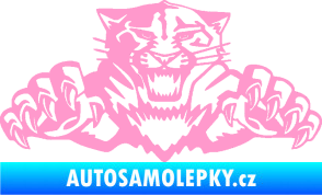 Samolepka Tygr 003 světle růžová