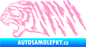 Samolepka Tygr 004 levá světle růžová