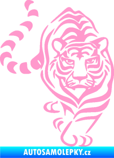 Samolepka Tygr 008 pravá světle růžová