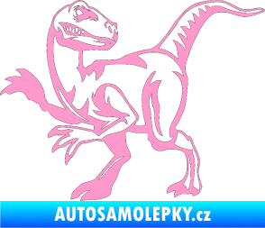 Samolepka Tyrannosaurus Rex 003 levá světle růžová