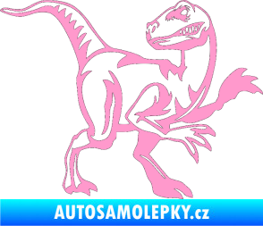 Samolepka Tyrannosaurus Rex 003 pravá světle růžová