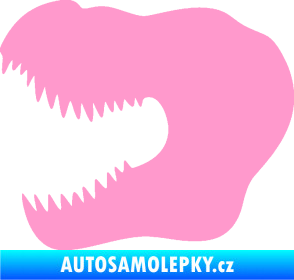 Samolepka Tyrannosaurus Rex lebka 001 levá světle růžová