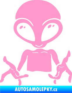 Samolepka UFO 006 levá světle růžová