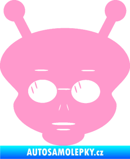 Samolepka UFO 007 levá světle růžová