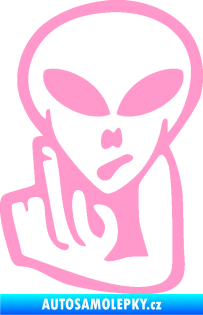 Samolepka UFO 008 levá světle růžová