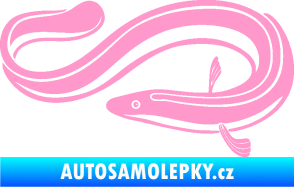 Samolepka Úhoř 001 levá světle růžová