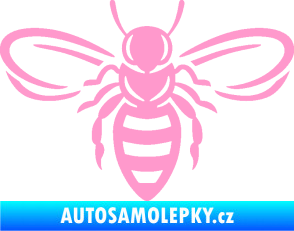 Samolepka Včela 002 světle růžová