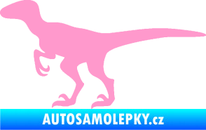 Samolepka Velociraptor 001 levá světle růžová