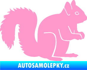 Samolepka Veverka 001 pravá světle růžová