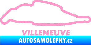 Samolepka Okruh Villeneuve světle růžová