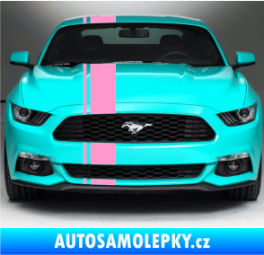Samolepka Viper pruhy 2 cm + 15 cm světle růžová