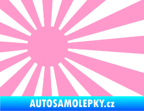 Samolepka Vlajka Japonsko 002 levá JDM světle růžová