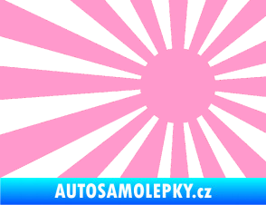 Samolepka Vlajka Japonsko 002 pravá JDM světle růžová