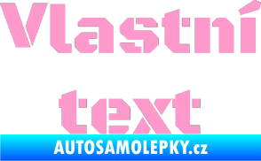 Samolepka Vlastní text - Black Ops světle růžová