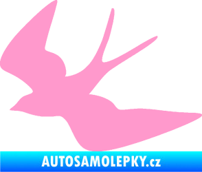Samolepka Vlaštovka 001 levá světle růžová