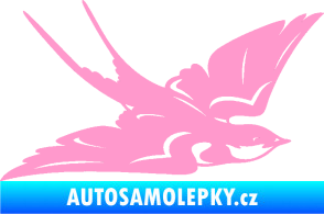 Samolepka Vlaštovka 002 pravá světle růžová