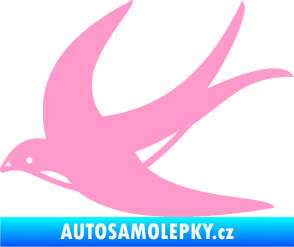 Samolepka Vlaštovka 004 levá světle růžová