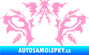 Samolepka Vlčí oči světle růžová