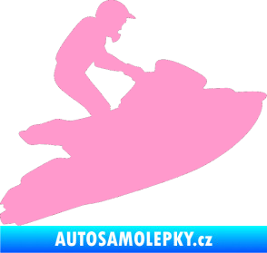 Samolepka Vodní skútr 001 pravá světle růžová