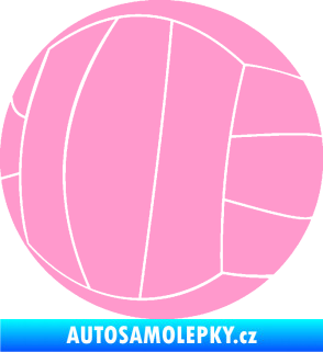Samolepka Volejbalový míč 003 světle růžová