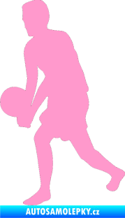 Samolepka Voleybal 013 levá světle růžová