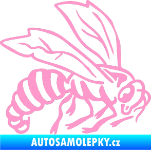 Samolepka Vosa 003 pravá světle růžová