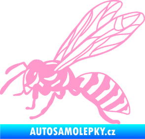 Samolepka Vosa 006 levá světle růžová