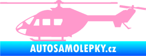 Samolepka Vrtulník 001 levá helikoptéra světle růžová