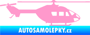 Samolepka Vrtulník 001 pravá helikoptéra světle růžová