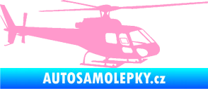 Samolepka Vrtulník 002 pravá helikoptéra světle růžová