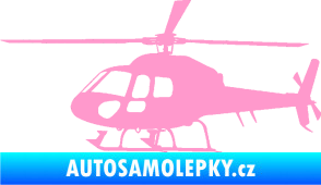 Samolepka Vrtulník 007 levá helikoptéra světle růžová