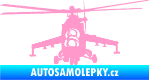 Samolepka Vrtulník 009 levá helikoptéra světle růžová