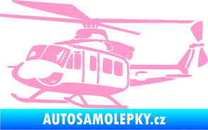 Samolepka Vrtulník 010 levá helikoptéra světle růžová