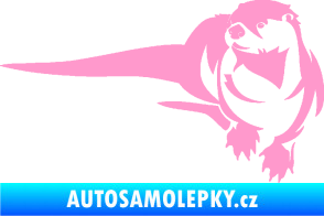 Samolepka Vydra 001 levá světle růžová