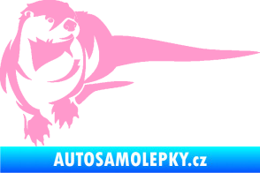 Samolepka Vydra 001 pravá světle růžová