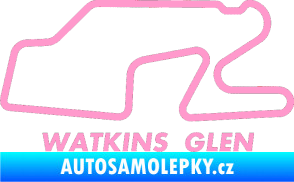 Samolepka Okruh Watkins Glen International světle růžová